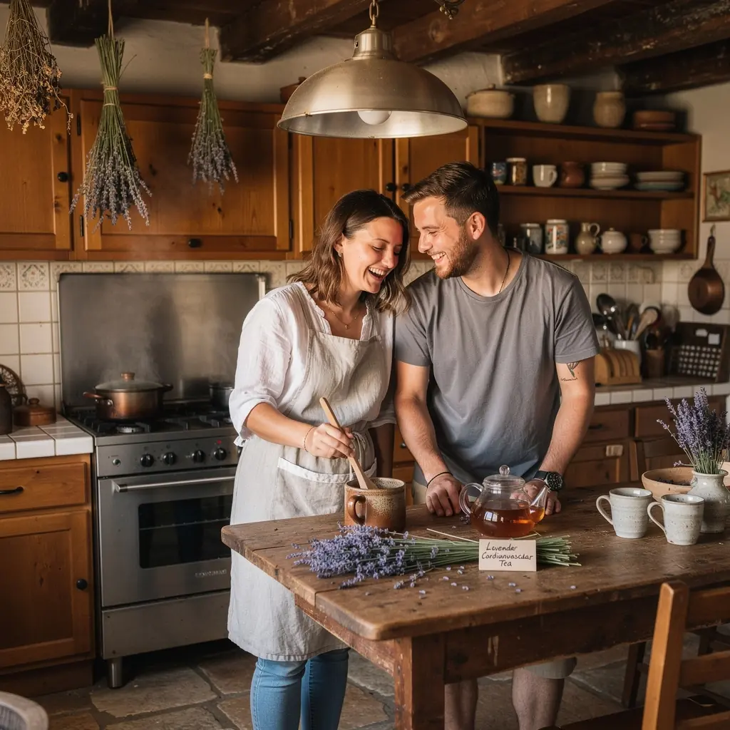 Zagrijavanje čaja u šalici s parom koja se uzdiže iznad