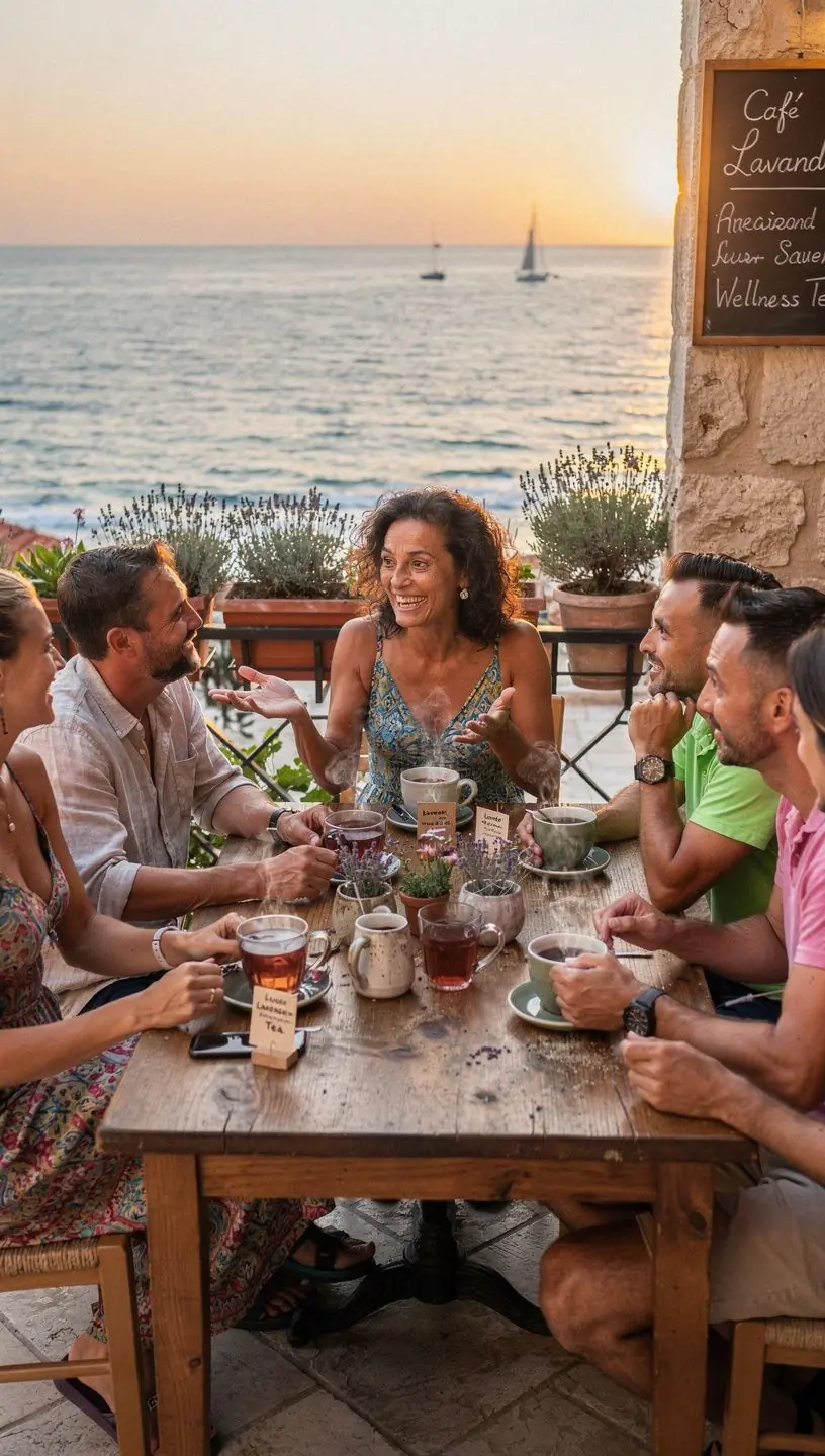 Uživanje u čaju od lavande s prirodnim sastojcima na bijelom tanjuru